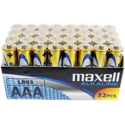Maxell LR03 Alkali-Mangan-Batterie AAA (32 Stücke) (16 Stück) (32 pcs, AAA), Batteries + piles - Publicité Maxell LR03 Alkali-Mangan-Batterie AAA (32 Stücke) (16 Stück) (32 pcs, AAA), Batteries + piles - Publicité
