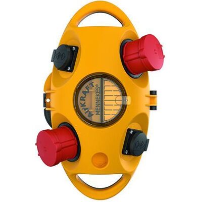 Mennekes, Distributeur de chantier, MEN 94552GE Combiné de prises. 16A 5P Airkraft (4x, CEE 16/5, CEE 7/3) - Publicité Mennekes, Distributeur de chantier, MEN 94552GE Combiné de prises. 16A 5P Airkraft (4x, CEE 16/5, CEE 7/3) - Publicité
