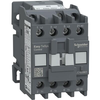 Schneider Easy TeSys Contacteur de puissance 3P 9A 1NC 220V AC 50Hz LC1E0901M5, Relai - Publicité Schneider Easy TeSys Contacteur de puissance 3P 9A 1NC 220V AC 50Hz LC1E0901M5, Relai - Publicité
