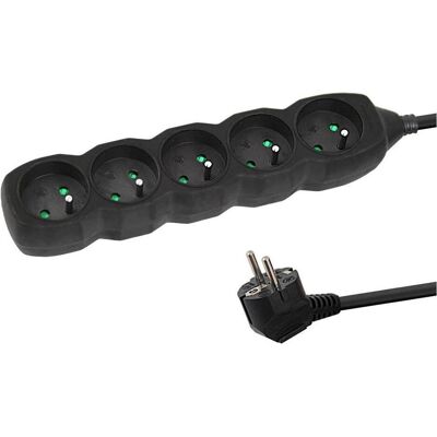 Esperanza, Multiprise, Power Strip 5 Sockets 3m Black (5x, CEE 7/3, 3 m) - Publicité Esperanza, Multiprise, Power Strip 5 Sockets 3m Black (5x, CEE 7/3, 3 m) - Publicité