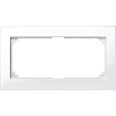 Merten, Accessoires Gamme d'interrupteurs, Cadre M-PLAN, double sans entretoise centrale, 515825 - Publicité Merten, Accessoires Gamme d'interrupteurs, Cadre M-PLAN, double sans entretoise centrale, 515825 - Publicité