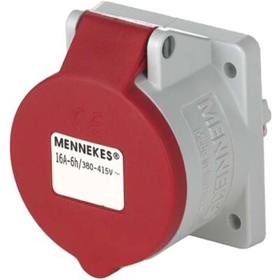 Mennekes, Prise de courant, MEN 2584 32A7P 6H400V Prise en saillie IP44 HW/VN - Publicité Mennekes, Prise de courant, MEN 2584 32A7P 6H400V Prise en saillie IP44 HW/VN - Publicité