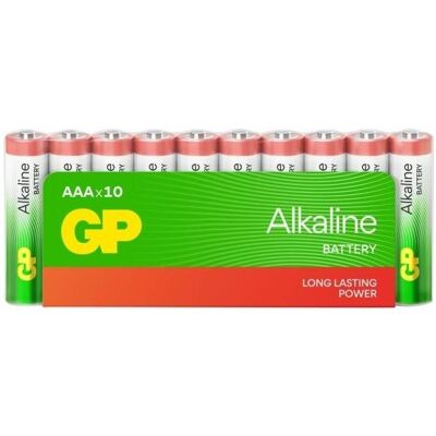 GP Batteries Baterie alcaline GP Alkaline AAA (LR03), 10 ks (10 pcs, AAA, 2600 mAh), Batteries + piles - Publicité GP Batteries Baterie alcaline GP Alkaline AAA (LR03), 10 ks (10 pcs, AAA, 2600 mAh), Batteries + piles - Publicité
