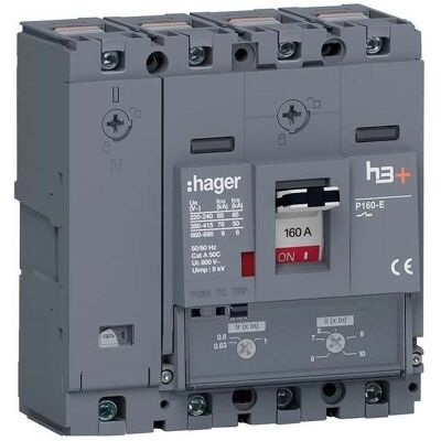 Hager HES161DC Interrupteur 4P 160A 70kA - Publicité Hager HES161DC Interrupteur 4P 160A 70kA - Publicité