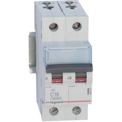 Legrand Disjoncteur, Disjoncteur de protection de ligne 404205 TX3 C16A 2P 10KA 2M - Publicité Legrand Disjoncteur, Disjoncteur de protection de ligne 404205 TX3 C16A 2P 10KA 2M - Publicité