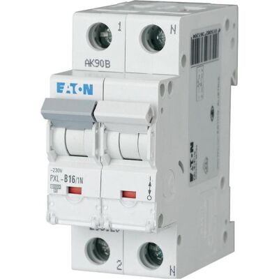 Eaton, Disjoncteur, MOE PXL-B16/1N Disjoncteur de protection de ligne 16A - Publicité Eaton, Disjoncteur, MOE PXL-B16/1N Disjoncteur de protection de ligne 16A - Publicité