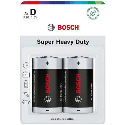 Arcas BOSCH AKKU 2 STÜCK D SUPER HEAVY DUTY R20SHD2B/00 (2 pcs, D), Batteries + piles - Publicité Arcas BOSCH AKKU 2 STÜCK D SUPER HEAVY DUTY R20SHD2B/00 (2 pcs, D), Batteries + piles - Publicité