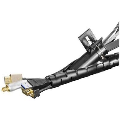 Deltaco Goulotte passe-câbles, LDR12 organisateur de câbles Desk/Wall Cable flex tube Noir 1 pc(s) (Gaines pour câbles, 1000 cm) - Publicité Deltaco Goulotte passe-câbles, LDR12 organisateur de câbles Desk/Wall Cable flex tube Noir 1 pc(s) (Gaines pour câbles, 1000 cm) - Publicité
