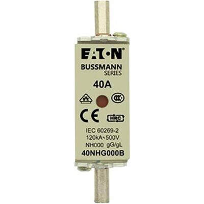 Eaton 40NHG000B Fusible - 40A 500V - Affichage de Sécurité Mécanique - Publicité Eaton 40NHG000B Fusible - 40A 500V - Affichage de Sécurité Mécanique - Publicité