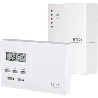 EOB Thermostat d'ambiance BT102 - Sans fil, Contact potentiel libre, Contrôle du chauffage - Publicité EOB Thermostat d'ambiance BT102 - Sans fil, Contact potentiel libre, Contrôle du chauffage - Publicité