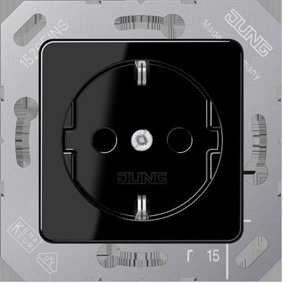 JUNG, Prise de courant, Prise 1f sw glz UP IP20 ZP CD5120BFSW - Publicité JUNG, Prise de courant, Prise 1f sw glz UP IP20 ZP CD5120BFSW - Publicité