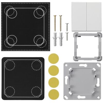 Gira, Accessoires Gamme d'interrupteurs, Kit de montage émetteur mural radio EnOcean 2f 823203 - Publicité Gira, Accessoires Gamme d'interrupteurs, Kit de montage émetteur mural radio EnOcean 2f 823203 - Publicité