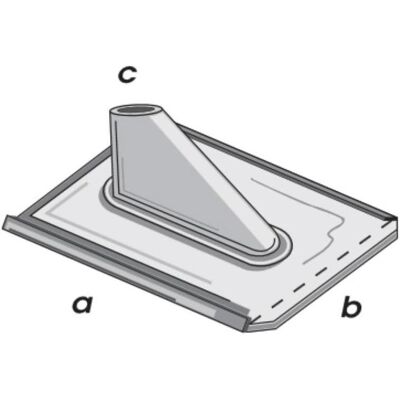 Televes BBZ60 - Tuiles en tôle de plomb avec embout en tôle de zinc, 410x410 mm, 60 mm de diamètre, Réseau : accessoires - Publicité Televes BBZ60 - Tuiles en tôle de plomb avec embout en tôle de zinc, 410x410 mm, 60 mm de diamètre, Réseau : accessoires - Publicité