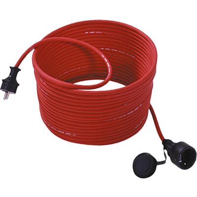 Bachmann, Rallonge, lawn mower extension protective contact16 A/250 VAC red 35m rubber / neoprene (35 m, CEE 7/3, CEE 7/4, Type 13) - Publicité Bachmann, Rallonge, lawn mower extension protective contact16 A/250 VAC red 35m rubber / neoprene (35 m, CEE 7/3, CEE 7/4, Type 13) - Publicité