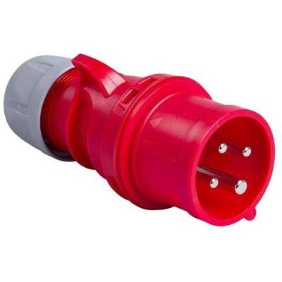 PCE, Prise + connecteur, 41.010 Stecker CEE 16A - 400V - 4P - IP44 - 6h - rot - Publicité PCE, Prise + connecteur, 41.010 Stecker CEE 16A - 400V - 4P - IP44 - 6h - rot - Publicité