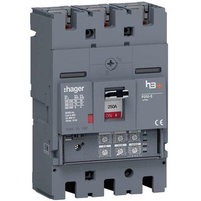 Hager HET250JR - Disjoncteur - 250A, 70kA, 3P - Publicité Hager HET250JR - Disjoncteur - 250A, 70kA, 3P - Publicité