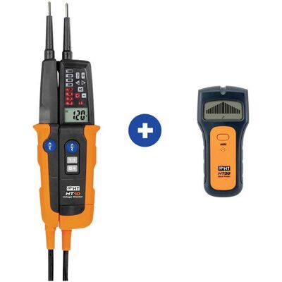 HT Instruments, Multimètre, Détecteur de tension bipolaire Action Pack HT10 & HT36 Scanner mural (CAT IV 1000V, Testeur de tension) - Publicité HT Instruments, Multimètre, Détecteur de tension bipolaire Action Pack HT10 & HT36 Scanner mural (CAT IV 1000V, Testeur de tension) - Publicité