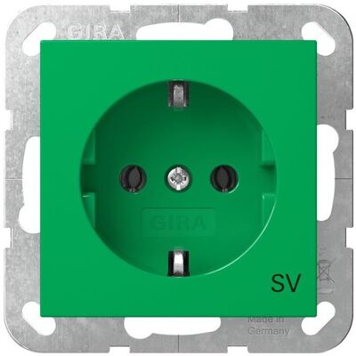 Gira Modèle 4188107 Prise de protection verte - Prise électrique - Publicité Gira Modèle 4188107 Prise de protection verte - Prise électrique - Publicité