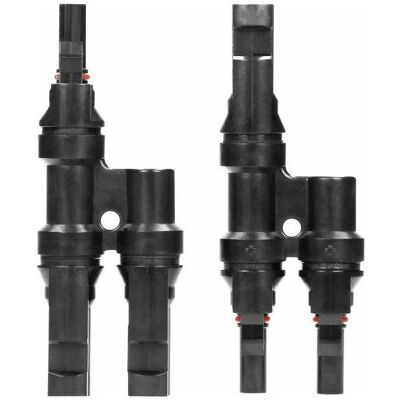 Orno, Accessoires pour groupes électrogènes, 2xMC4-Splitter, type T, pour modules photovoltaïques (Fiche solaire) - Publicité Orno, Accessoires pour groupes électrogènes, 2xMC4-Splitter, type T, pour modules photovoltaïques (Fiche solaire) - Publicité
