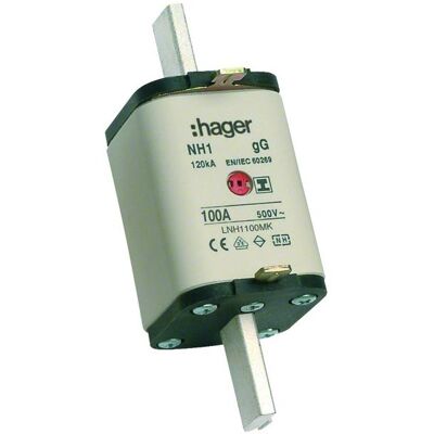 Hager, Fusible, LNH1100MK (100 A) - Publicité Hager, Fusible, LNH1100MK (100 A) - Publicité