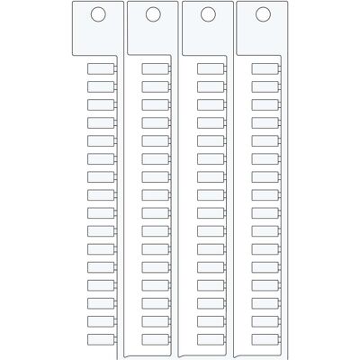 Brady, Accessoires de connexion par câble, Marquage blanc, 4 x 10, 4 rangées - Publicité Brady, Accessoires de connexion par câble, Marquage blanc, 4 x 10, 4 rangées - Publicité