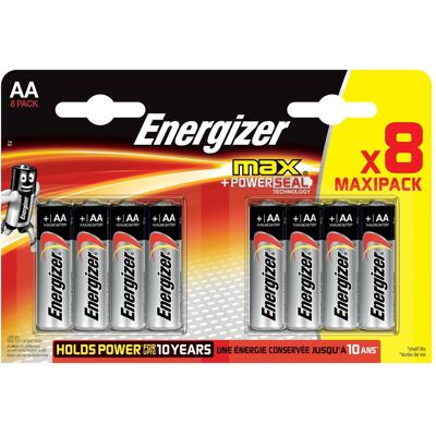 Energizer Max AA Alkaline 4+4 (8 pcs, AA), Batteries + piles - Publicité Energizer Max AA Alkaline 4+4 (8 pcs, AA), Batteries + piles - Publicité