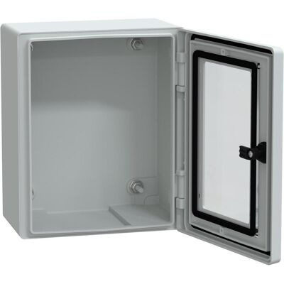 Schneider Electric NSYPLM3025TG Boîtier électrique - IP66, Polyester, Gris - Publicité Schneider Electric NSYPLM3025TG Boîtier électrique - IP66, Polyester, Gris - Publicité