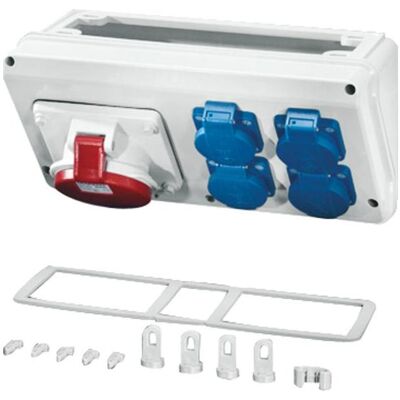 Hensel HEN MICB17 Boîtier de connexion 4x Schuko et CEE 32A (Boîtier, Répartiteur), Accessoires électroniques + boîtier, Gris - Publicité Hensel HEN MICB17 Boîtier de connexion 4x Schuko et CEE 32A (Boîtier, Répartiteur), Accessoires électroniques + boîtier, Gris - Publicité