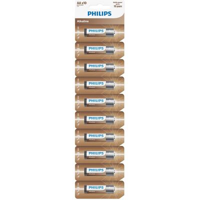 Philips Pile AA LR6 ZRYWKA 10PCS ALKALIN (10 pcs, AA), Batteries + piles - Publicité Philips Pile AA LR6 ZRYWKA 10PCS ALKALIN (10 pcs, AA), Batteries + piles - Publicité