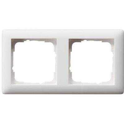 Gira, Accessoires Gamme d'interrupteurs, GI Standard 55 2-fach Rahmen Reinweiss matt, 021204 - Publicité Gira, Accessoires Gamme d'interrupteurs, GI Standard 55 2-fach Rahmen Reinweiss matt, 021204 - Publicité