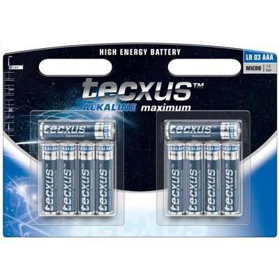 Tecxus Alkaline Maximum - Pile 10 x AAA (10 pcs, AAA, 1200 mAh), Batteries + piles - Publicité Tecxus Alkaline Maximum - Pile 10 x AAA (10 pcs, AAA, 1200 mAh), Batteries + piles - Publicité