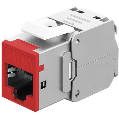 Goobay Keystone-Modul RJ45 CAT 6A, STP, Slim, rot (Module Keystone), Réseau : accessoires - Publicité Goobay Keystone-Modul RJ45 CAT 6A, STP, Slim, rot (Module Keystone), Réseau : accessoires - Publicité