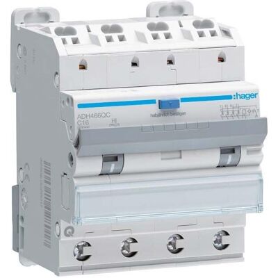 Hager ADM406QC - Disjoncteur différentiel 4P 6kA B6A 30mA Type A - Publicité Hager ADM406QC - Disjoncteur différentiel 4P 6kA B6A 30mA Type A - Publicité