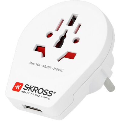 Skross, Adaptateur de voyage, Adaptateur de voyage - Publicité Skross, Adaptateur de voyage, Adaptateur de voyage - Publicité