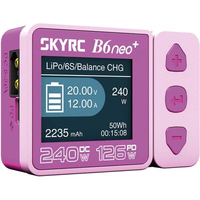 SkyRC B6neo+ Ladegerät pink LiPo 1-6s 10A 200W, Chargeur RC, Pink - Publicité SkyRC B6neo+ Ladegerät pink LiPo 1-6s 10A 200W, Chargeur RC, Pink - Publicité