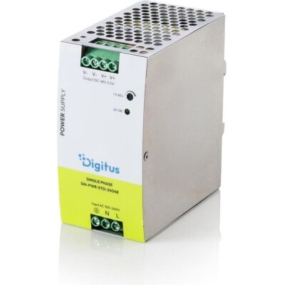 Digitus Alimentation industrielle, 48V DC, 5A, 240W, AC-DC, boîtier métallique, pour montage sur rail DIN (240 W), Alimentation PC, Gris - Publicité Digitus Alimentation industrielle, 48V DC, 5A, 240W, AC-DC, boîtier métallique, pour montage sur rail DIN (240 W), Alimentation PC, Gris - Publicité