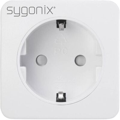 Prise intelligente Sygonix - Portée 150m - 2000W max - 433,92 MHz - Blanc - Compatible domotique - Publicité Prise intelligente Sygonix - Portée 150m - 2000W max - 433,92 MHz - Blanc - Compatible domotique - Publicité