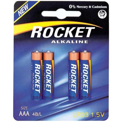 Rocket LR03-AAA-Micro (4 pcs, AAA), Batteries + piles - Publicité Rocket LR03-AAA-Micro (4 pcs, AAA), Batteries + piles - Publicité