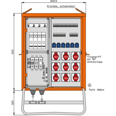 Walther Werke WAL WV0526CR1 Armoire de distribution - 111kVA, Orange - Publicité Walther Werke WAL WV0526CR1 Armoire de distribution - 111kVA, Orange - Publicité