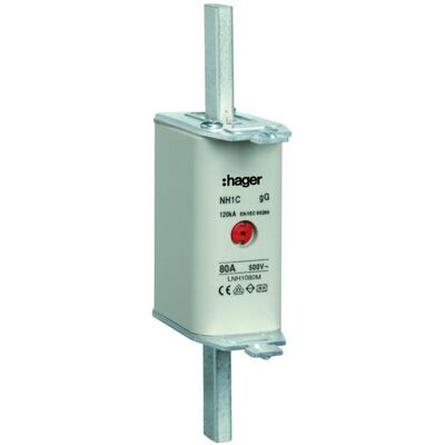 Hager, Fusible, LNH1080M (80 A) - Publicité Hager, Fusible, LNH1080M (80 A) - Publicité