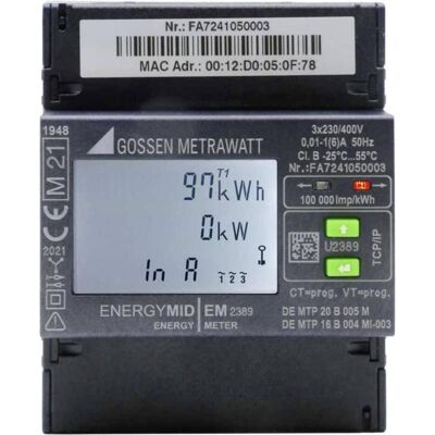 Gossen Metrawatt U2389-V047 Compteur d'énergie - Trifasé numérique MID certifié - Publicité Gossen Metrawatt U2389-V047 Compteur d'énergie - Trifasé numérique MID certifié - Publicité