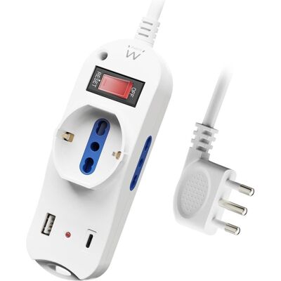 Ewent, Multiprise, EW3875 (3x, Type 13, Type 23, USB-A, USB-C, 1.50 m) - Publicité Ewent, Multiprise, EW3875 (3x, Type 13, Type 23, USB-A, USB-C, 1.50 m) - Publicité
