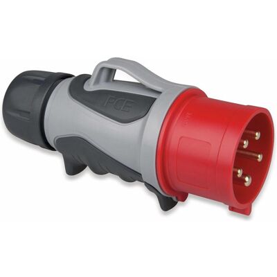 PCE, Prise + connecteur, 0253-6tt Connecteur 32A 5p 6h GRIP TT (CEE 16/5) - Publicité PCE, Prise + connecteur, 0253-6tt Connecteur 32A 5p 6h GRIP TT (CEE 16/5) - Publicité