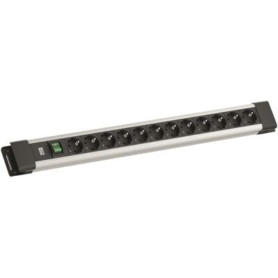 Bachmann, Multiprise, Steckdosenleiste 12fach Schalter (12x, CEE 7/3, 2 m) - Publicité Bachmann, Multiprise, Steckdosenleiste 12fach Schalter (12x, CEE 7/3, 2 m) - Publicité