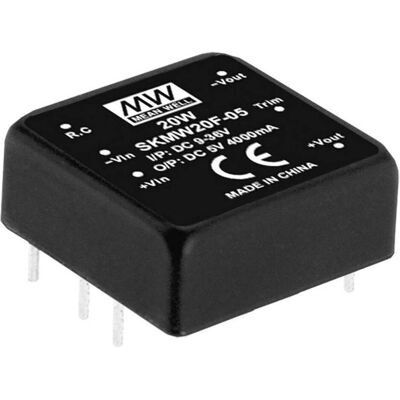 MeanWell, Convertisseur de tension, MEAN WELL SKMW20F-05, 20 W, 5 V, 4 A, RoHS, 18 g, 300 Stück(e) - Publicité MeanWell, Convertisseur de tension, MEAN WELL SKMW20F-05, 20 W, 5 V, 4 A, RoHS, 18 g, 300 Stück(e) - Publicité
