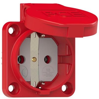 PCE, Prise de courant, CEE Prise de courant à contact de protection en saillie rouge 16A 250V IP54 105-0r - Publicité PCE, Prise de courant, CEE Prise de courant à contact de protection en saillie rouge 16A 250V IP54 105-0r - Publicité