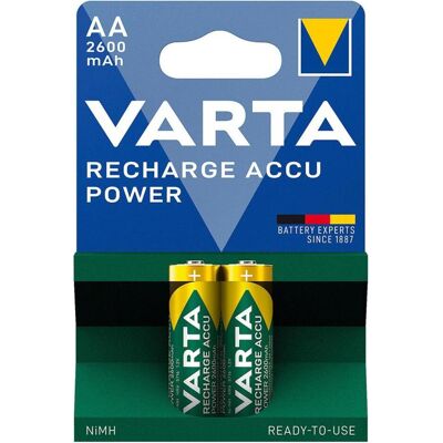 Varta Recharger Accu Power (2 pcs, AA, 2600 mAh), Batteries + piles - Publicité Varta Recharger Accu Power (2 pcs, AA, 2600 mAh), Batteries + piles - Publicité