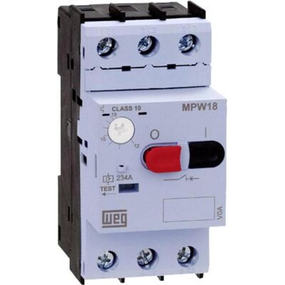 WEG MPW18-3-C016 Interrupteur de protection moteur réglable 0.16 A - Publicité WEG MPW18-3-C016 Interrupteur de protection moteur réglable 0.16 A - Publicité