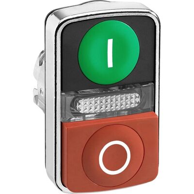 Schneider Electric Bouton-poussoir lumineux vert/rouge 22mm, Bouton + interrupteur, Vert, Rouge - Publicité Schneider Electric Bouton-poussoir lumineux vert/rouge 22mm, Bouton + interrupteur, Vert, Rouge - Publicité