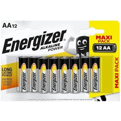 Energizer Piles alcalines AA – Lot de 12 – Longue durée de vie – Durée de conservation de 7 ans (12 pcs, AA), Batteries + piles - Publicité Energizer Piles alcalines AA – Lot de 12 – Longue durée de vie – Durée de conservation de 7 ans (12 pcs, AA), Batteries + piles - Publicité